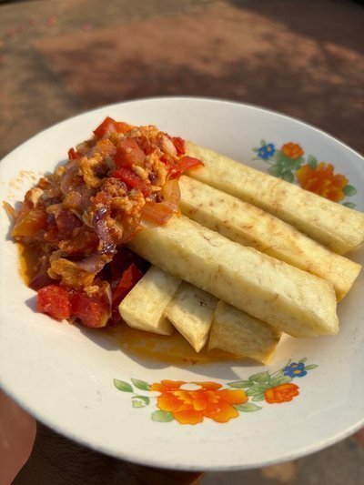 Yam and Eggs Sauce