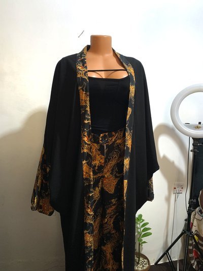 Two piece kimono and pants