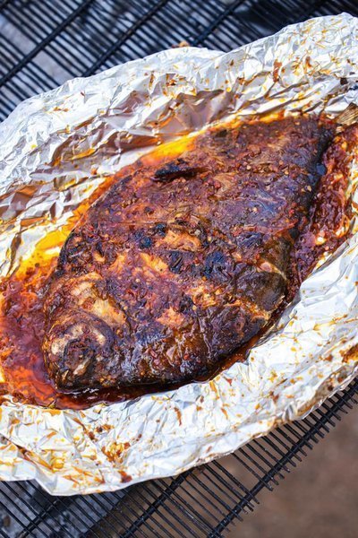 Roasted whole Red Pacu